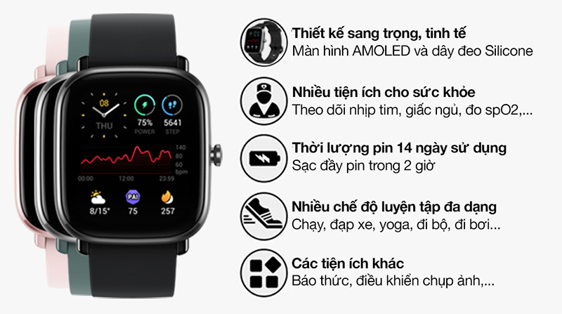 Đồng hồ th&ocirc;ng minh Huami Amazfit GTS 2